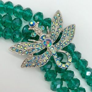 Kirks Folly Aurora Borealis Dragonfly Bracelet